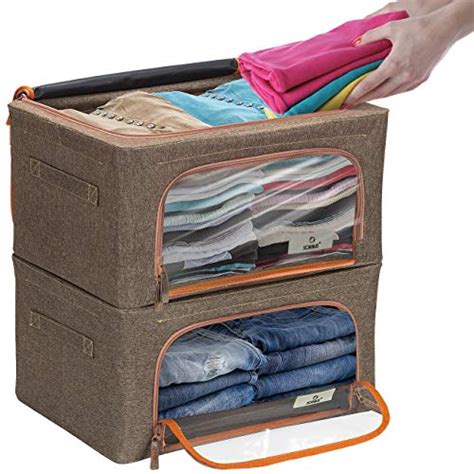 foldable storage box with steel frame|stackable foldable storage boxes.